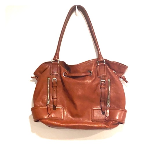 Cole Haan Double Handle Front Zipper Drawstring Shoulder Bag - Picture 11 of 15